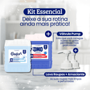 Kit Lava Roupas Líquido Lavanderia Pro 7L Omo + Amaciante 7L Comfort + 02 Válvulas Pump para Galão 5L/7L + Brinde Bola Magica Magic Ball para Retirar Fiapos e Pelos